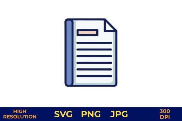 Blank Policy Document Icon Vector Design Review for Real Embroidery Projects