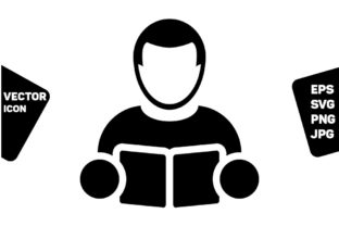 Book Icon Vector Male Person Profile: A Versatile Graphic for Branding and Marketing