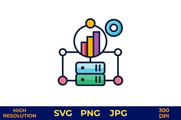 Data Analytics Icon with Charts: A Versatile Graphic for Modern Design Projects