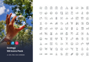 Ecology 100 Set Icons Pack: A Graphics Boost for Handmade Creations