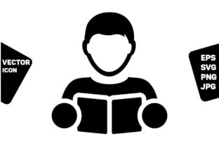 Education Icon Vector Male Student: A Versatile Graphic for Small Business Branding