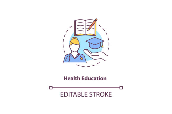 Health Education Concept Icon: A Versatile Graphic for Modern Branding