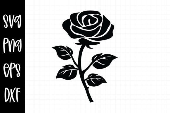 Rose Silhouette SVG: A Versatile Graphic Design Asset for Crafts and Merch