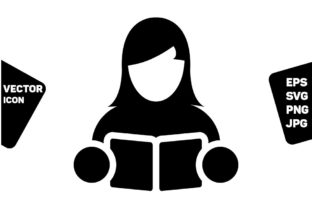School Icon Vector Female Person Profile: A Modern Graphic Design Asset for Content Creators