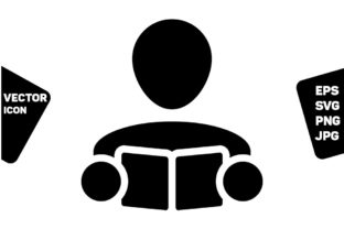 Training Icon Vector Male Student Person: A Versatile Graphic for Educational Branding