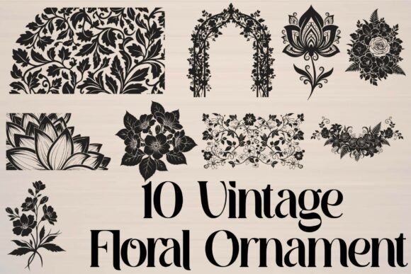 Vintage Floral Ornament SVG Bundle: A Designer’s Take on Timeless Graphics for Crafts